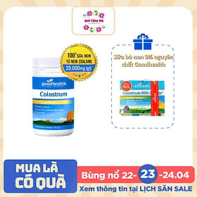 Sữa bò non 100% nguyên chất Goodhealth 100% Pure Colostrum (100gr) + Quà tặng Sữa bò non 9% nguyên chất Goodhealth (20 x 3g)