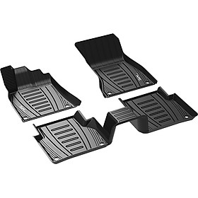 Thảm lót sàn xe ô tô Audi A3 2021 Nhãn hiệu Macsim 3W chất liệu nhựa TPE đúc khuôn cao cấp - màu đen