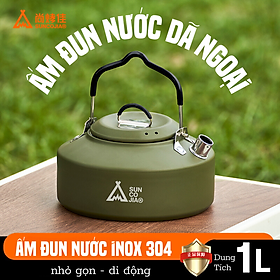 Mua Ấm đun nước dã ngoại 1L-Suncojia  ấm inox 304 không gỉ  nhỏ gọn di động  dùng cho cắm trại dã ngoại