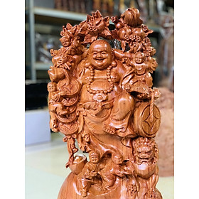 Mua Tượng phật di lặc ngũ phúc gánh cành đào kt cao 60×25×14cm