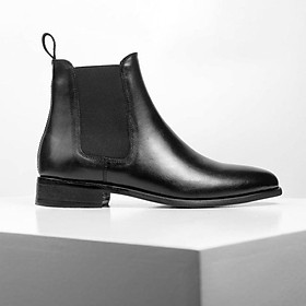 Giày boots cao cổ da bò thật Tomshoes, cam kết da thật 100%