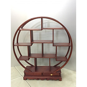 Mua Kệ tròn trang trí gỗ hương Ngang 60cm - Sâu 14cm - cao 66cm