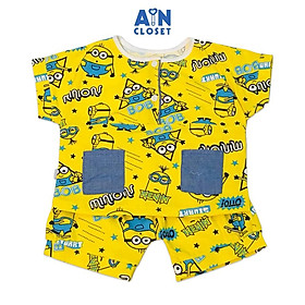 Bộ quần áo ngắn unisex họa tiết Minions thun cotton - AICDBTJ9XQ5U