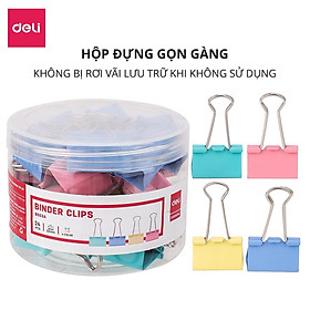 Kẹp bướm Nhiều màu Deli - 24 chiếc/hộp - E8553A