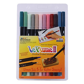Bộ 12 Bút Lông Hai Đầu Marvy 1122-12H