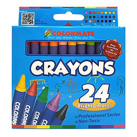 Bút Sáp Màu 24 Cây Hộp Giấy Colormate - CRAYONS-24P