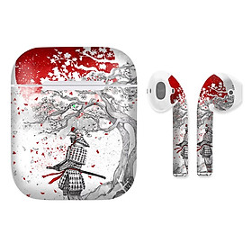 Mua Miếng dán skin chống bẩn cho tai nghe AirPods in hình Samurai Nhật Bản - CHR041 (bản không dây 1 và 2