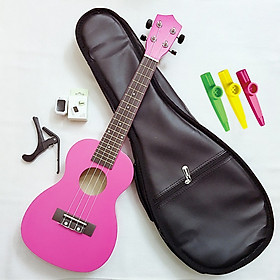  Combo Đàn Ukulele Concert Woim 33A19 tặng kèm bao da, máy lên dây, capo và 01 kèn Kazoo màu ngẫu nhiên