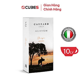 Cà phê viên nén Carraro Single Origin Ethiopia Aluminum mới - Tương thích với máy capsule Nespresso