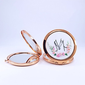 Gương Trang Điểm Bỏ Túi, Gương Thêu Tay - Quà Tặng Sinh Nhật Bạn Gái Độc Đáo, Mới Lạ
