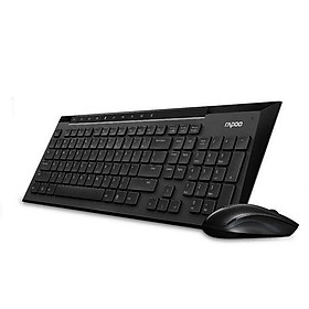 Bộ bàn phím và chuột quang không dây Rapoo 8200P màu đen