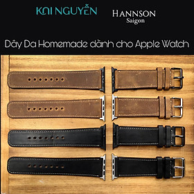 Dây Da Đồng Hồ HANNSON LEATHER Dành Cho Apple Watch, Nhiều Màu, Đủ Size - Hàng Chính Hãng