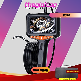 Camera Nội Soi Công Nghiệp Màn Hình IPS 5.0 inch, Xoay 360 Độ, Ống Kính Đơn 6mm P370 Dài 1.5m - Hàng Nhập Khẩu