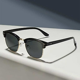 Kính râm nam chống nắng dáng nhỏ nửa viền phong cách cổ điển