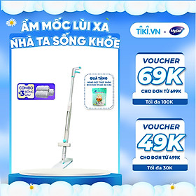 Mua Combo 3 Bông Lau + 1 Cây Lau Nhà MyJae Sợi Microfiber Tự Vắt Phun Sương Xoay 360 Độ Thông Minh 138cm