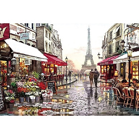 Tranh ghép hình 1000 mảnh bằng giấy Jigsaw Puzzle hình ĐƯỜNG HOA PARIS , kích thước 75cm*50cm, mã số STN-TG07