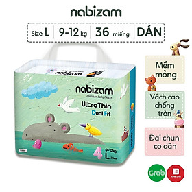 Tã Bỉm Dán NABIZAM Ultra Thin Mỏng Nhẹ, Thấm Hút