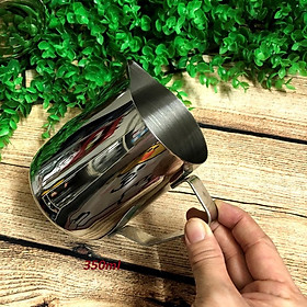 Ca đánh sữa INOX 304. Dụng cụ PHA CHẾ đánh sữa tạo cốc LATTE, CAPPUCCINO nghệ thuật. Nhiều SIZE với dung tích 350, 600, 1000, 1500 và 2000ml