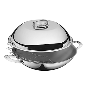 Mua Chảo Hấp WMF Chinese Wok 5-Ply Size 40cm Đa Năng Đáy Liền Cao Cấp Chất Liệu Cromargan 0799576040