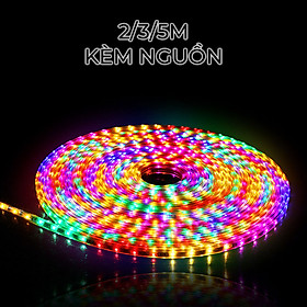 Mua Combo Dây Led Đuổi 2835 48 Led (Kèm Nguồn) Chống Nước Trang Trí Ngoài Trời