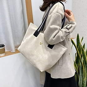 Túi tote vải canvas nhung đeo chéo phong cách Hàn Quốc