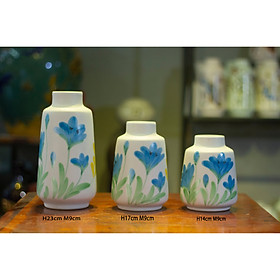 Mua Set 3 bình hoa Bát Tràng decor trang trí nhà cửa cao cấp cao 23