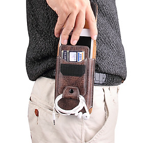 Bao da đựng điện thoại đeo ngang hông da Pu đẹp dùng cho dòng có kích thước từ 5inch đến 6.3 inch