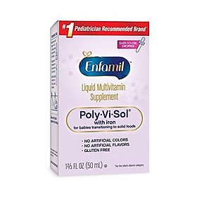 Enfamil D-Vi-Sol Vitamin D Supplement Drops for Infants 50 mL Dropper Bottle (Packaging May Vary)