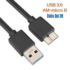 Cáp Ổ Cứng HDD USB 3.0 Di Động Truyền Dữ Liệu Tốc Độ Cao Dây Cáp USB Dùng Cho Ổ Cứng Rời Di Động Dài 2m