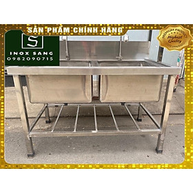 Mua Bồn rửa chén công nghiệp inox đúc siêu dày cho nhà hàng  quán ăn. Có đặt theo yêu cầu
