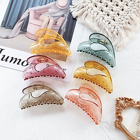 Kẹp tóc càng cua nhựa trong dễ thương KAH184 và các loại khác (Giao màu ngẫu nhiên)