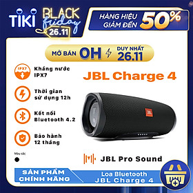 Loa Bluetooth JBL Charge 4 30W (Giao màu ngẫu nhiên) - Hàng Chính Hãng