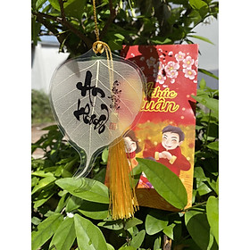 Lá bồ đề Bình An - chữ AN KHANG