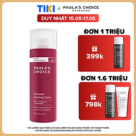 Nước Cân Bằng Phục Hồi Độ Ẩm Cho Da Paula’s Choice Skin Recovery Enriched Calming Toner 190ml