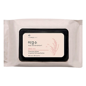 Khăn Giấy Tẩy Trang The Face Shop Rice Water Bright Cleansing Wipes 30400520 (200g)