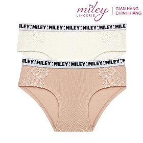 Bộ 2 Quần Lót Nữ Cotton Phối Ren Miley Lingerie FCB_04