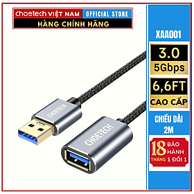 Mua Cáp nối dài USB (dương) sang USB (âm) Choetech XAA001 (Hàng chính hãng)