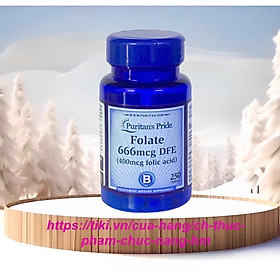Viên uống hỗ trợ thiếu máu Puritan's Pride Folate 666 mcg DFE, 250 viên, hàng nội địa Mỹ