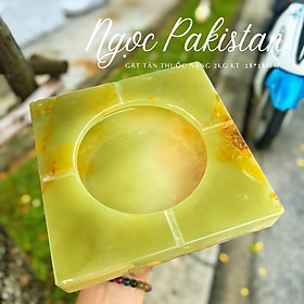 Mua Gạt Tàn Thuốc   Gạt Tàn Đá Ngọc Pakistan - Kích Thước 18cm x 18cm (Nặng 2kg)