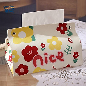 Mua Hộp Da Đựng Giấy Hoặc Đựng Đồ Cá Nhân Hình Hoa Trẻ Trung Rất TEEN