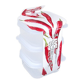Mua 3 Bộ set 3 Hộp nhựa vuông tiện lợi (160ml) - Hàng nội địa Nhật