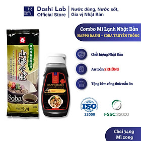 Combo Mì Lạnh Nhật Bản 1 Chai Nước Dùng HAPPO DASHI 340g Và 1 Gói Mì Soba