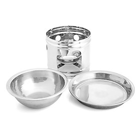 Bộ Nồi Lẩu Bếp Cồn Inox Một Người Ăn Tiện Dụng