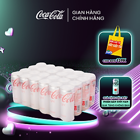 Lốc 24 Lon Nước Giải Khát Không Đường Coca-Cola Light Lon 320ml/Lon Sale 4.4 Coca-Cola Official Store