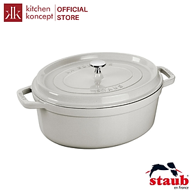 Nồi Gang STAUB Oval Màu Nấm Trắng - 37cm (8L)