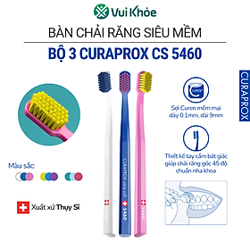 Bộ 3 bàn chải đánh răng Curaprox CS 5460 Ultra Soft - Chăm sóc răng miệng chất lượng cao đến từ Thụy Sỹ