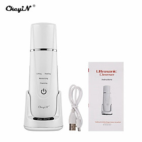 Máy Làm Sạch Da Mặt Ckeyin Mr486 Sử Dụng Sóng Siêu Âm Có Chức Năng Tạo Nhiệt 6 Mức Độ Kèm Đế Sạc