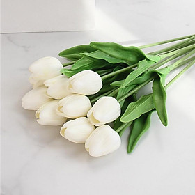 Mua Hoa Giả - Combo 5 cành Hoa Tulip nhiều màu sắc 33cm trang trí nhà cửa  phụ kiện decor