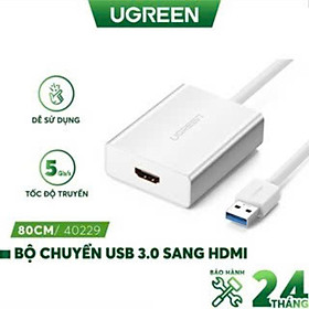Mua Bộ chuyển đổi USB 3.0 sang HDMI chính hãng UGREEN 40229 | Hỗ trợ USB 3.0 tốc độ lên đến 5Gb/s | Hàng chính hãng | Bảo hành 18 tháng