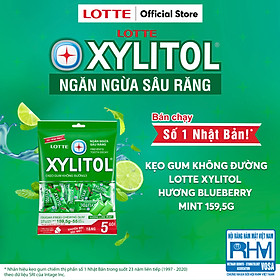 Kẹo Gum không đường Lotte Xylitol - Hương Lime Mint 159,5 g